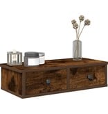 VidaXL Wandschap met lades 60x28x15 cm bewerkt hout gerookt eikenkleur