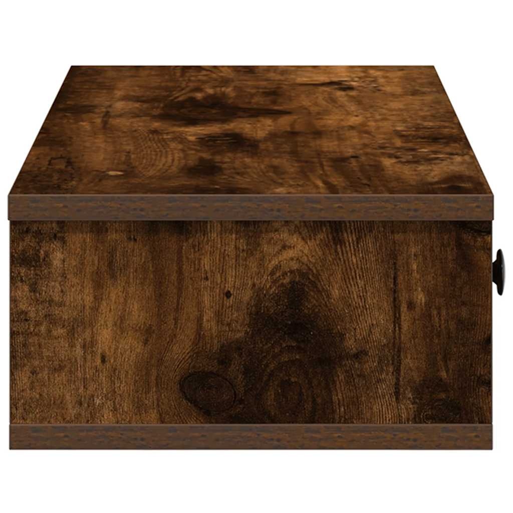 VidaXL Wandschap met lades 60x28x15 cm bewerkt hout gerookt eikenkleur