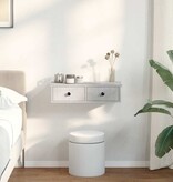 VidaXL Wandschap met lades 60x28x15 cm bewerkt hout betongrijs