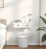 VidaXL Wandschap met lades 60x28x15 cm bewerkt hout wit