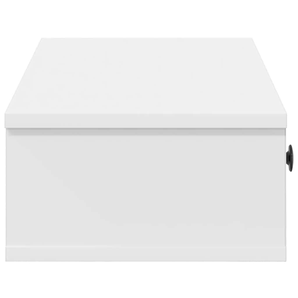 VidaXL Wandschap met lades 60x28x15 cm bewerkt hout wit