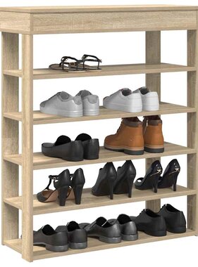 VidaXL Schoenenrek 80x30x98 cm bewerkt hout sonoma eikenkleurig