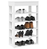VidaXL Schoenenrek 60x30x98 cm bewerkt hout wit