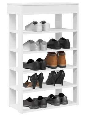 VidaXL Schoenenrek 60x30x98 cm bewerkt hout wit