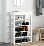 VidaXL Schoenenrek 60x30x98 cm bewerkt hout wit