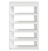 VidaXL Schoenenrek 60x30x98 cm bewerkt hout wit