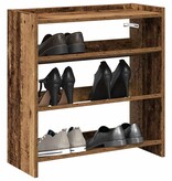 VidaXL Schoenenrek 60x25x62 cm bewerkt hout oud houtkleurig