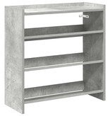 VidaXL Schoenenrek 60x25x62 cm bewerkt hout betongrijs