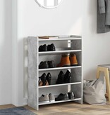 VidaXL Schoenenrek 60x25x62 cm bewerkt hout betongrijs