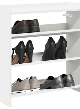 VidaXL Schoenenrek 60x25x62 cm bewerkt hout wit