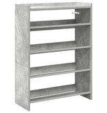 VidaXL Schoenenrek 60x25x81 cm bewerkt hout betongrijs
