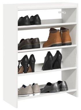 VidaXL Schoenenrek 60x25x81 cm bewerkt hout wit