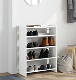 VidaXL Schoenenrek 60x25x81 cm bewerkt hout wit