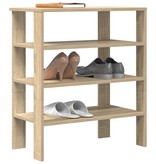 VidaXL Schoenenrek 61x32x70 cm bewerkt hout sonoma eikenkleurig