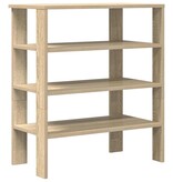 VidaXL Schoenenrek 61x32x70 cm bewerkt hout sonoma eikenkleurig