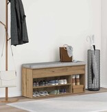 VidaXL Schoenenbank 102x30,5x45 cm bewerkt hout artisanaal eikenkleur