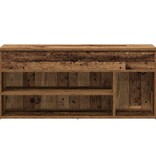 VidaXL Schoenenbank 102x30,5x45 cm bewerkt hout oud houtkleurig