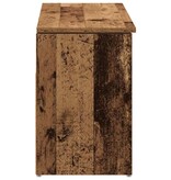 VidaXL Schoenenbank 102x30,5x45 cm bewerkt hout oud houtkleurig