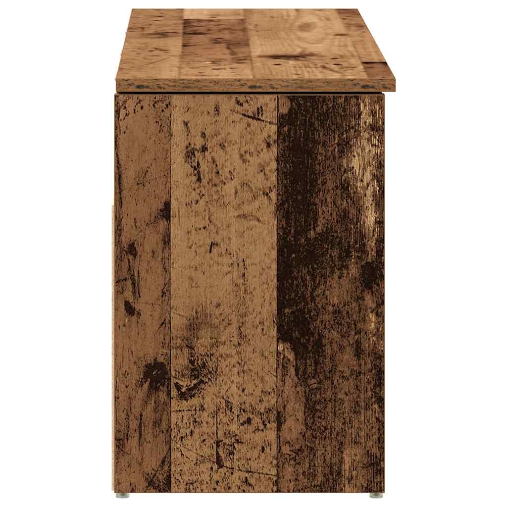 VidaXL Schoenenbank 102x30,5x45 cm bewerkt hout oud houtkleurig