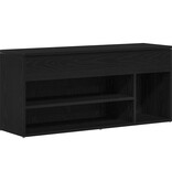 VidaXL Schoenenbank 102x30,5x45 cm spaanplaat zwart eikenkleurig