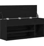 VidaXL Schoenenbank 102x30,5x45 cm spaanplaat zwart eikenkleurig