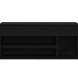VidaXL Schoenenbank 102x30,5x45 cm spaanplaat zwart eikenkleurig
