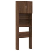 VidaXL Wasmachinekast 64x24x190 cm bewerkt hout bruin eikenkleurig