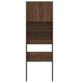 VidaXL Wasmachinekast 64x24x190 cm bewerkt hout bruin eikenkleurig