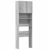 VidaXL Wasmachinekast 64x24x190 cm bewerkt hout grijs sonoma eikenkl