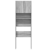 VidaXL Wasmachinekast 64x24x190 cm bewerkt hout grijs sonoma eikenkl