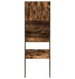 VidaXL Wasmachinekast 64x24x190 cm bewerkt hout gerookt eikenkleurig