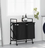 VidaXL Wasmand 2 vakken met planken grijs sonoma eiken