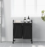 VidaXL Wasmand 2 vakken met planken grijs sonoma eiken