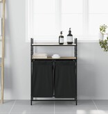 VidaXL Wasmand 2 vakken met planken sonoma eikenkleurig