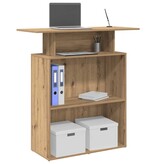 VidaXL Receptiebalie 100x40x104 cm bewerkt hout artisanaal eikenkleur