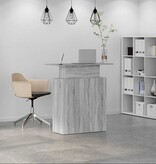 VidaXL Receptiebalie 100x40x104 cm bewerkt hout grijs sonoma eiken