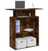 VidaXL Receptiebalie 100x40x104 cm bewerkt hout gerookt eikenkleurig