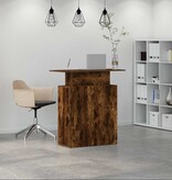 VidaXL Receptiebalie 100x40x104 cm bewerkt hout gerookt eikenkleurig