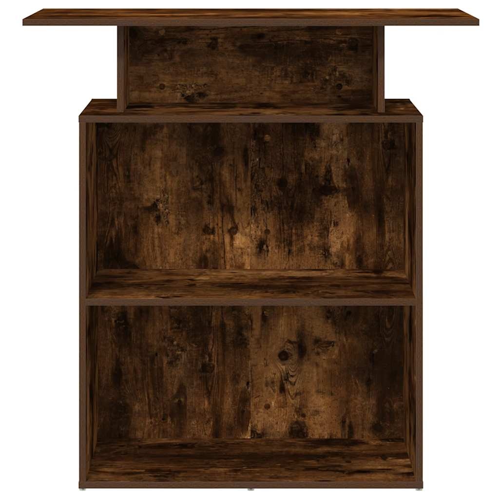 VidaXL Receptiebalie 100x40x104 cm bewerkt hout gerookt eikenkleurig