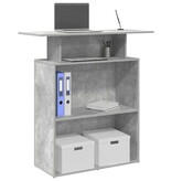 VidaXL Receptiebalie 100x40x104 cm bewerkt hout betongrijs