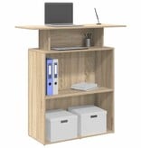 VidaXL Receptiebalie 100x40x104 cm bewerkt hout sonoma eikenkleurig