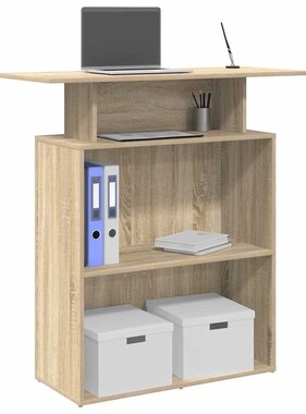 VidaXL Receptiebalie 100x40x104 cm bewerkt hout sonoma eikenkleurig