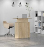 VidaXL Receptiebalie 100x40x104 cm bewerkt hout sonoma eikenkleurig