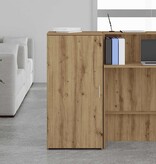 VidaXL Opbergkast 50x45x103,5 cm bewerkt hout artisanaal eikenkleur