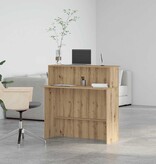 VidaXL Receptiebalie 100x50x103,5cm bewerkt hout artisanaal eikenkleur