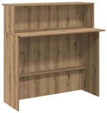 VidaXL Receptiebalie 100x50x103,5cm bewerkt hout artisanaal eikenkleur