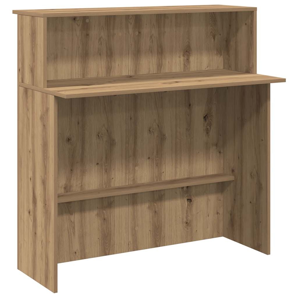 VidaXL Receptiebalie 100x50x103,5cm bewerkt hout artisanaal eikenkleur