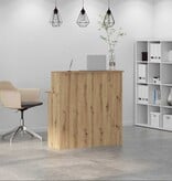 VidaXL Receptiebalie 100x50x103,5cm bewerkt hout artisanaal eikenkleur
