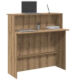 VidaXL Receptiebalie 100x50x103,5cm bewerkt hout artisanaal eikenkleur
