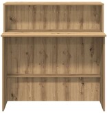 VidaXL Receptiebalie 100x50x103,5cm bewerkt hout artisanaal eikenkleur